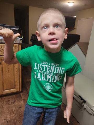 Sorry I wasn't Listening I was Thinking about Farming Toddler, Youth, and Adult Shirt