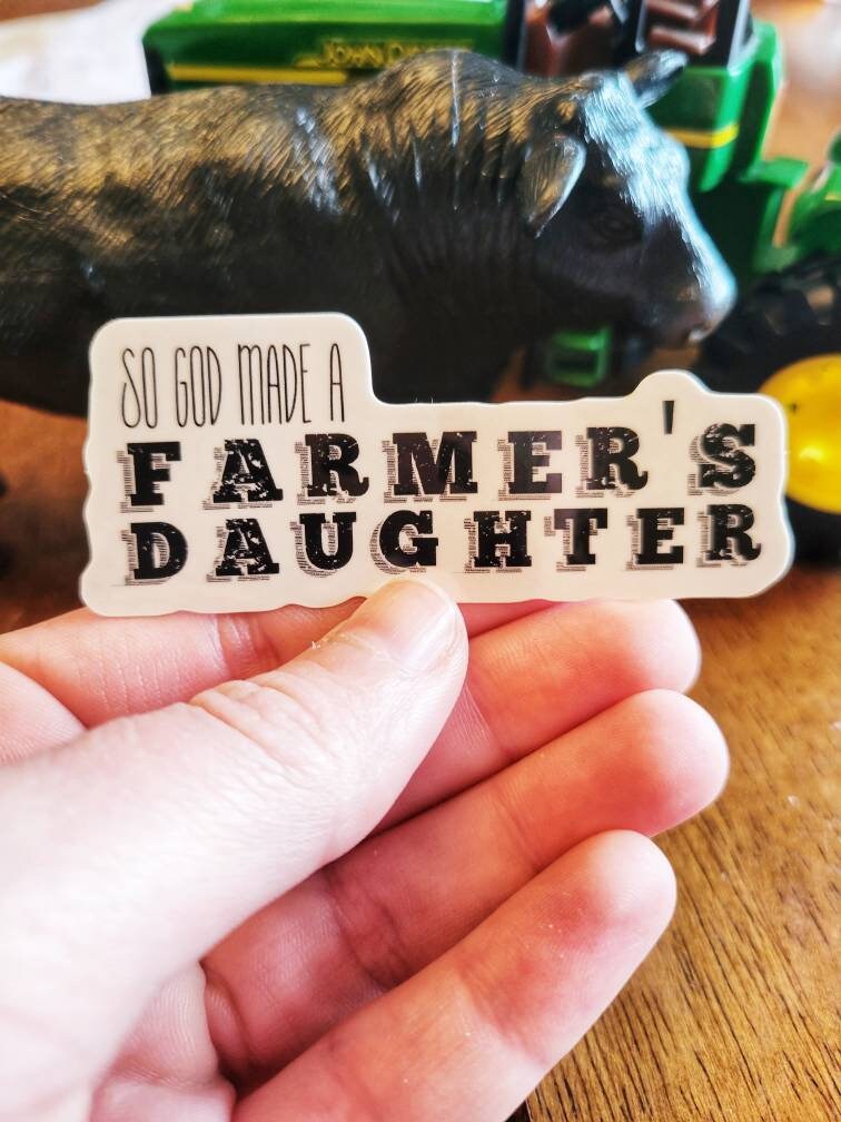 Farmers Daughter Decal, Farmers Daughter, Farm Girl, Farm Sticker, Farm Girl Decal, Farm Decal, Christian Sticker, Christian Decal