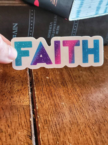 Faith Sticker, Faith Decal, Christian Sticker, Christian Sticker, Cross Sticker, Cross Decal, Christian, Cross, Faith, Decal, Sticker, Bible